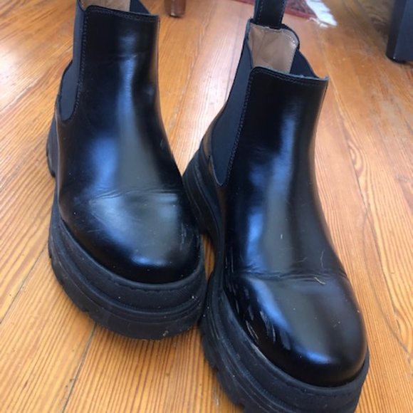 & Other Stories Leather Chunky Boot - W 9.5 - Picture 2 of 10